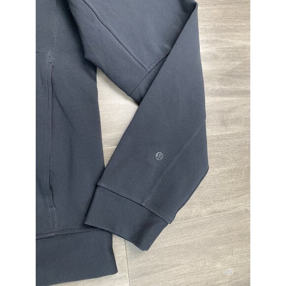 Lululemon Mens Sojourn Track Bomber Jacket Full Zip Black Warpstreme Size 2xl - Picture 8 of 10